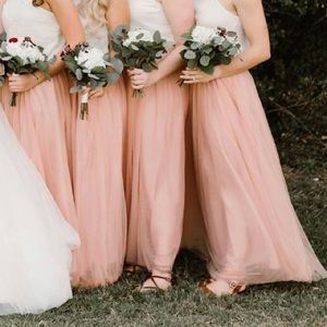 Blush Chiffon Maxi Skirt for Bridesmaid